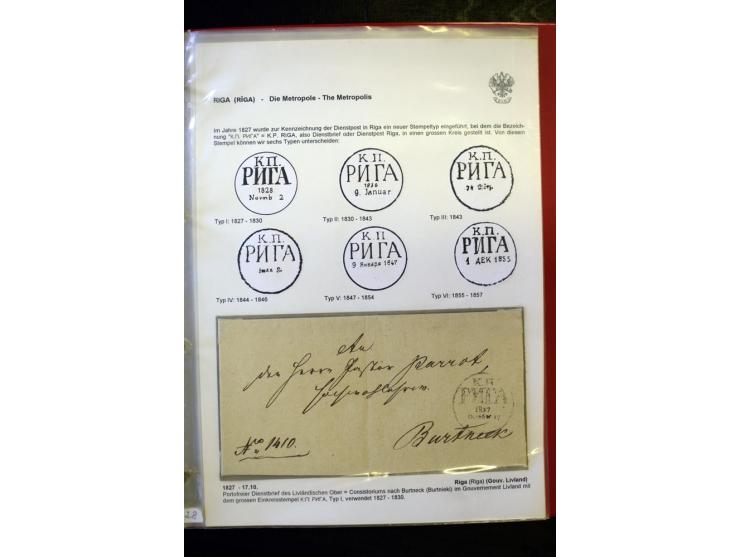 RIGA: 1743/1858, hochinteressante Sammlung von über 80 Briefen, dabei Ganzsachenumschläge, Umlaufbriefe, Forwarded-Briefe, au