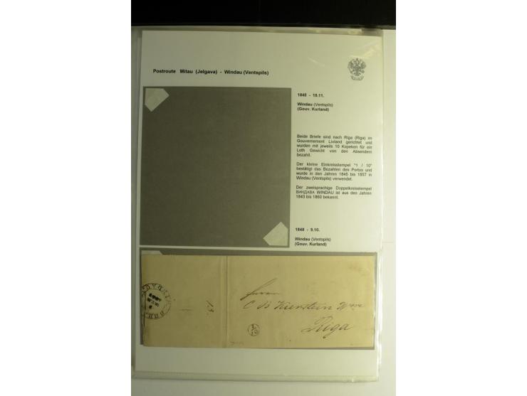 POSTROUTE RIGA - ST. PETERSBURG: 1797/1860, Sammlung von 41 Briefen, dabei "POST NEUERMUEHLEN", "POST RODENPOIS", "POST HILCH