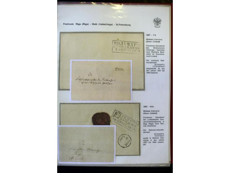 POSTROUTE RIGA - ST. PETERSBURG: 1797/1860, Sammlung von 41 Briefen, dabei "POST NEUERMUEHLEN", "POST RODENPOIS", "POST HILCH