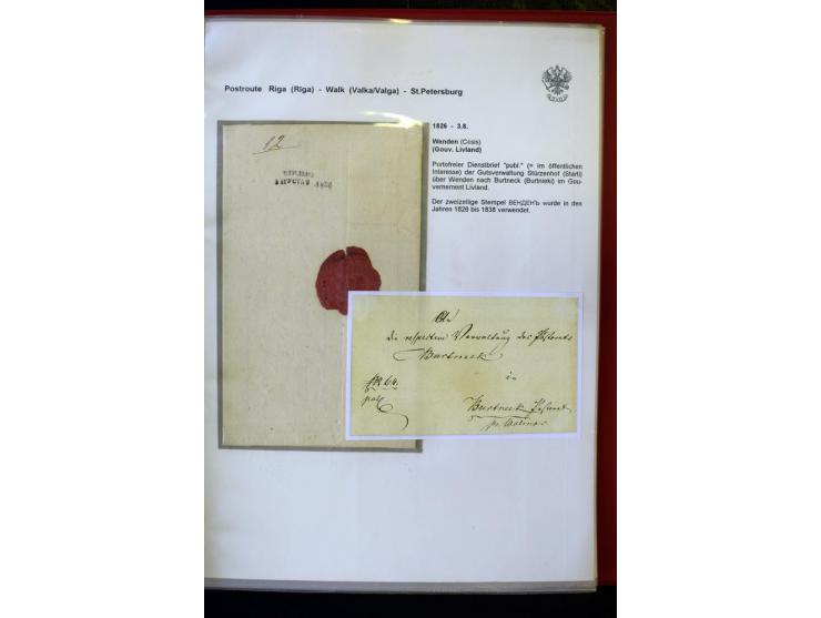 POSTROUTE RIGA - ST. PETERSBURG: 1797/1860, Sammlung von 41 Briefen, dabei "POST NEUERMUEHLEN", "POST RODENPOIS", "POST HILCH