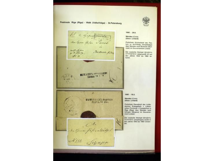 POSTROUTE RIGA - ST. PETERSBURG: 1797/1860, Sammlung von 41 Briefen, dabei "POST NEUERMUEHLEN", "POST RODENPOIS", "POST HILCH
