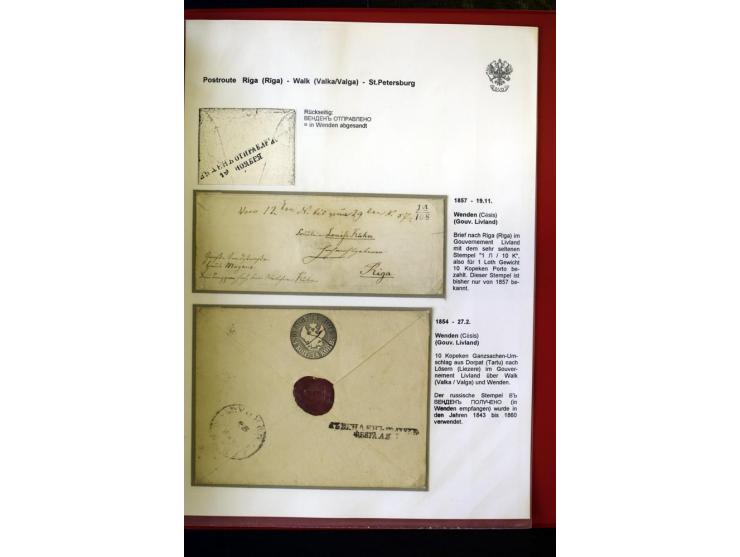 POSTROUTE RIGA - ST. PETERSBURG: 1797/1860, Sammlung von 41 Briefen, dabei "POST NEUERMUEHLEN", "POST RODENPOIS", "POST HILCH