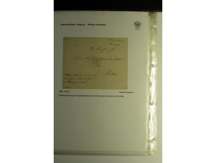 POSTROUTE RIGA - ST. PETERSBURG: 1797/1860, Sammlung von 41 Briefen, dabei "POST NEUERMUEHLEN", "POST RODENPOIS", "POST HILCH