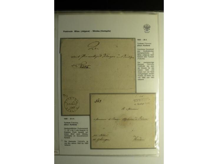 POSTROUTE RIGA - ST. PETERSBURG: 1797/1860, Sammlung von 41 Briefen, dabei "POST NEUERMUEHLEN", "POST RODENPOIS", "POST HILCH