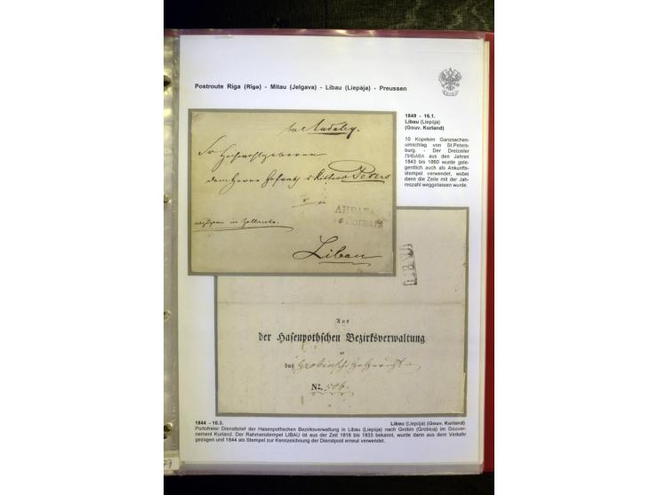 POSTROUTE RIGA - PREUSSEN: 1763/1858, Sammlung von 54 Briefen, dabei Mitau mit vielen verschiedenen Stempeln u.a. mit Kronens
