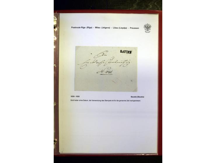 POSTROUTE RIGA - PREUSSEN: 1763/1858, Sammlung von 54 Briefen, dabei Mitau mit vielen verschiedenen Stempeln u.a. mit Kronens