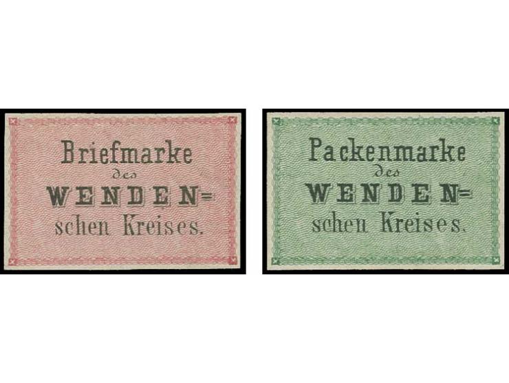 1863/66, Inschrift auf farbig genetztem Grund 2-4 K., je farbfrisch und allseits gut gerandet, ungebraucht ohne Gummi, tadell