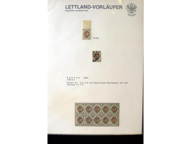 1884/94, 2 K. schwarzgrau/rot/grün, kleine Partie von 10 gestempelten Werten, dabei einige Plattenfehler, einem ungebrauchten