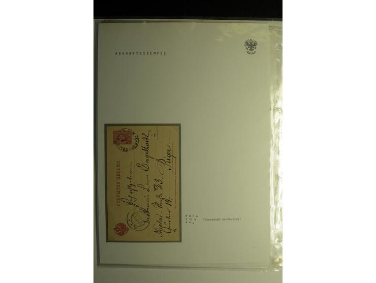 ANKUNFTSSTEMPEL: 1887/1904, 11 Briefe bzw. Karten eingehende bzw. einmal ausgehende Post mit Ra2 "?.?.?.?. UHRZEIT" bzw. einm