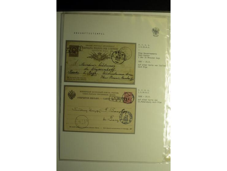 ANKUNFTSSTEMPEL: 1887/1904, 11 Briefe bzw. Karten eingehende bzw. einmal ausgehende Post mit Ra2 "?.?.?.?. UHRZEIT" bzw. einm