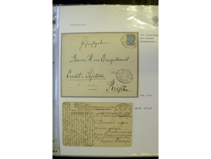 BAHNPOST: 1870/1914, sehr interessante Sammlung von über 110 Briefen und Karten, dabei viele verschiedene Strecken und Stempe
