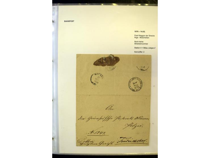 BAHNPOST: 1870/1914, sehr interessante Sammlung von über 110 Briefen und Karten, dabei viele verschiedene Strecken und Stempe
