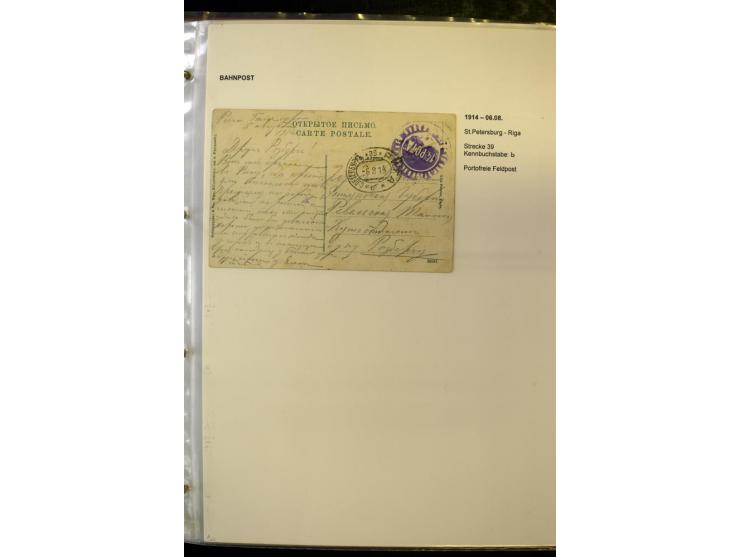 BAHNPOST: 1870/1914, sehr interessante Sammlung von über 110 Briefen und Karten, dabei viele verschiedene Strecken und Stempe