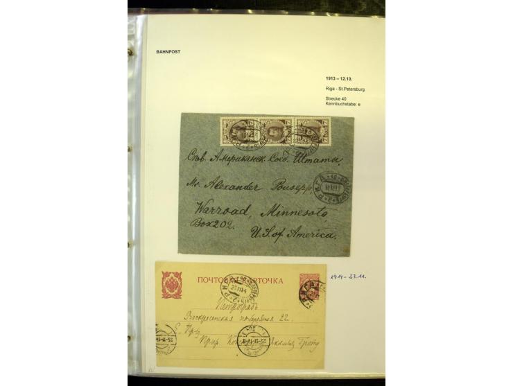BAHNPOST: 1870/1914, sehr interessante Sammlung von über 110 Briefen und Karten, dabei viele verschiedene Strecken und Stempe