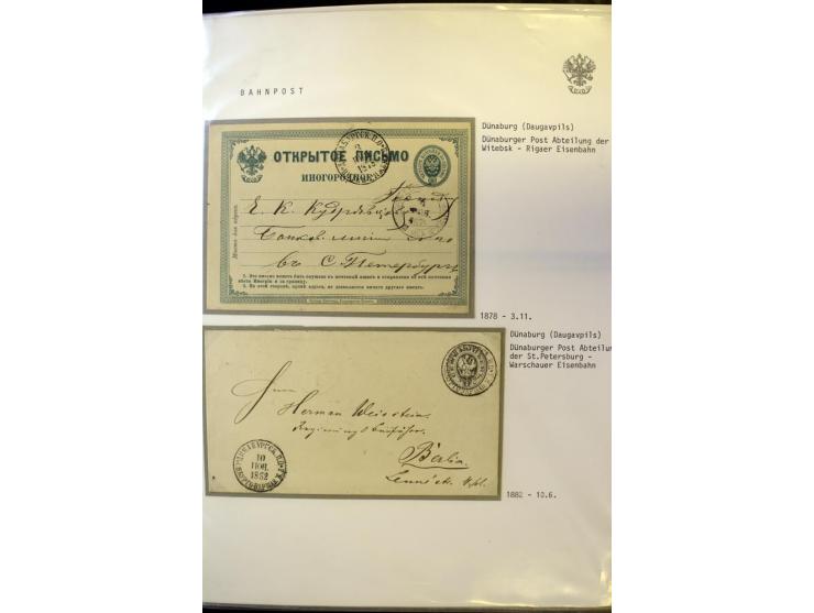 BAHNPOST: 1870/1914, sehr interessante Sammlung von über 110 Briefen und Karten, dabei viele verschiedene Strecken und Stempe