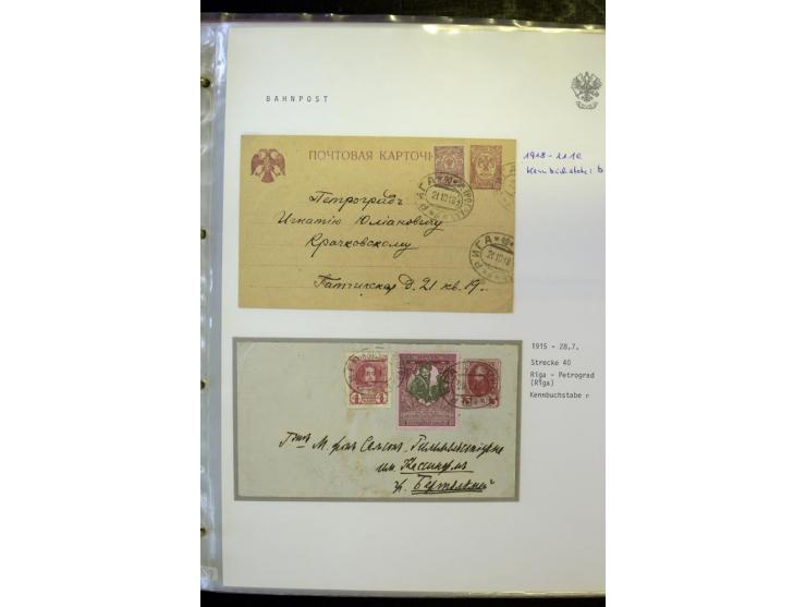 BAHNPOST: 1870/1914, sehr interessante Sammlung von über 110 Briefen und Karten, dabei viele verschiedene Strecken und Stempe