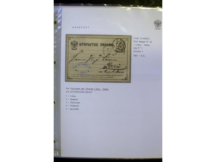 BAHNPOST: 1870/1914, sehr interessante Sammlung von über 110 Briefen und Karten, dabei viele verschiedene Strecken und Stempe