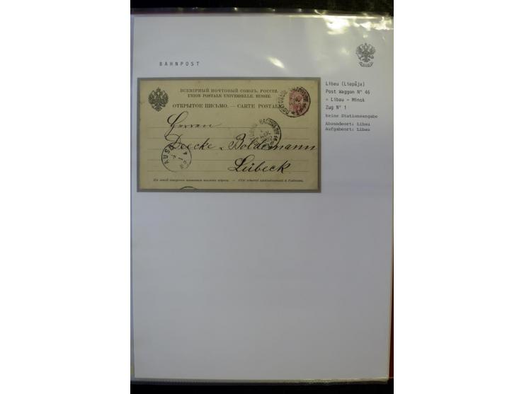 BAHNPOST: 1870/1914, sehr interessante Sammlung von über 110 Briefen und Karten, dabei viele verschiedene Strecken und Stempe