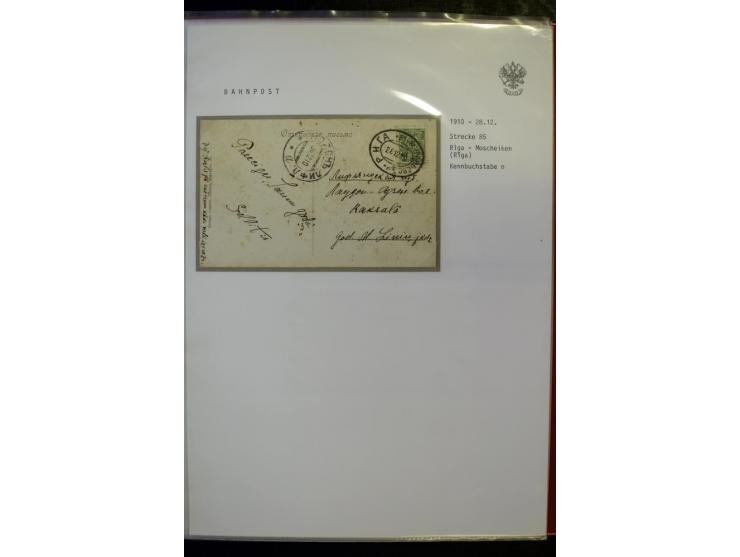 BAHNPOST: 1870/1914, sehr interessante Sammlung von über 110 Briefen und Karten, dabei viele verschiedene Strecken und Stempe