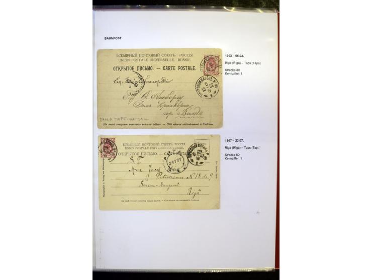 BAHNPOST: 1870/1914, sehr interessante Sammlung von über 110 Briefen und Karten, dabei viele verschiedene Strecken und Stempe