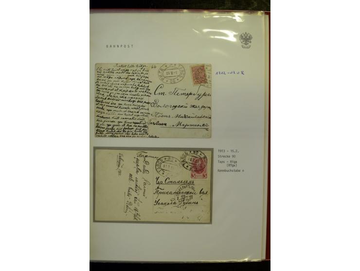 BAHNPOST: 1870/1914, sehr interessante Sammlung von über 110 Briefen und Karten, dabei viele verschiedene Strecken und Stempe