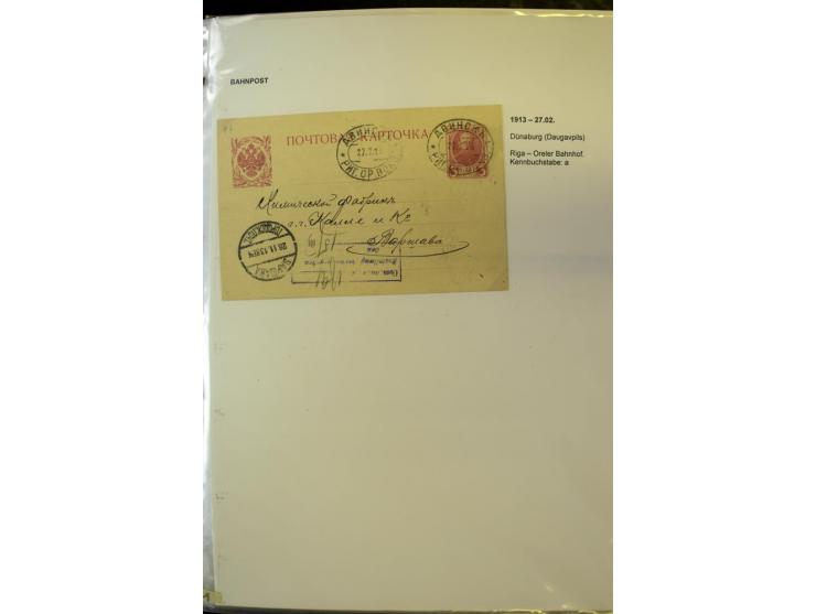 BAHNPOST: 1870/1914, sehr interessante Sammlung von über 110 Briefen und Karten, dabei viele verschiedene Strecken und Stempe