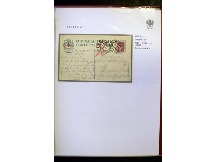 BAHNPOST: 1870/1914, sehr interessante Sammlung von über 110 Briefen und Karten, dabei viele verschiedene Strecken und Stempe