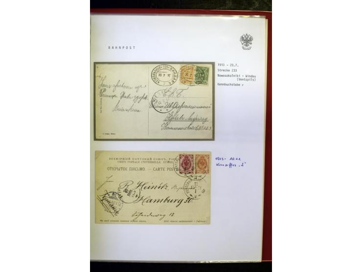 BAHNPOST: 1870/1914, sehr interessante Sammlung von über 110 Briefen und Karten, dabei viele verschiedene Strecken und Stempe