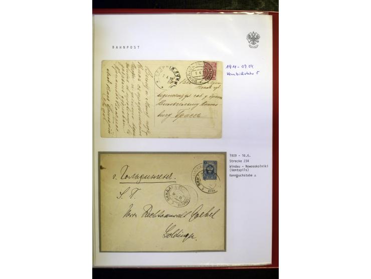 BAHNPOST: 1870/1914, sehr interessante Sammlung von über 110 Briefen und Karten, dabei viele verschiedene Strecken und Stempe