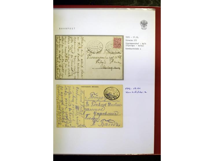 BAHNPOST: 1870/1914, sehr interessante Sammlung von über 110 Briefen und Karten, dabei viele verschiedene Strecken und Stempe