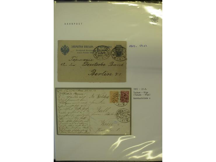 BAHNPOST: 1870/1914, sehr interessante Sammlung von über 110 Briefen und Karten, dabei viele verschiedene Strecken und Stempe