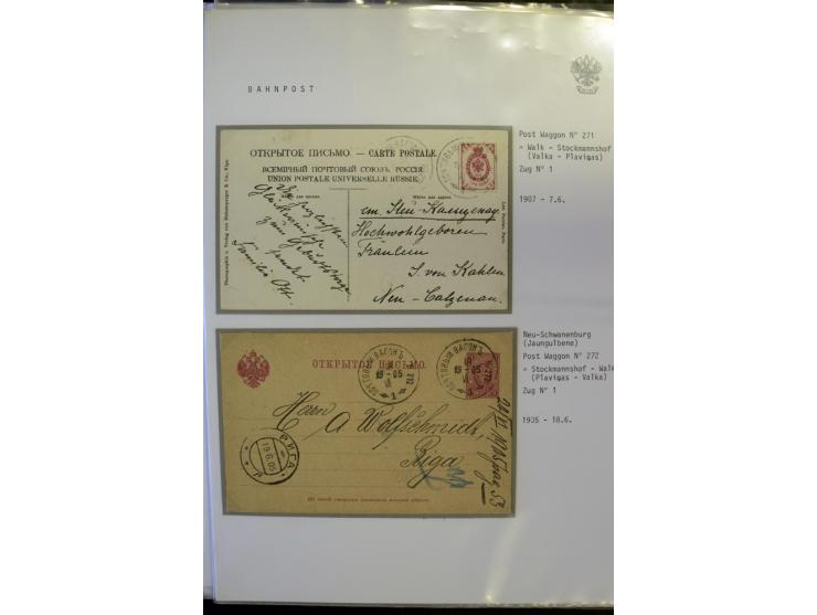 BAHNPOST: 1870/1914, sehr interessante Sammlung von über 110 Briefen und Karten, dabei viele verschiedene Strecken und Stempe