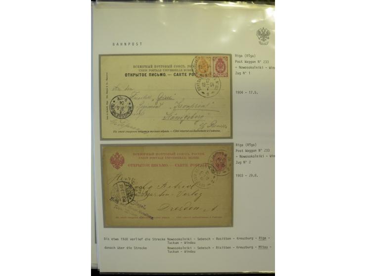 BAHNPOST: 1870/1914, sehr interessante Sammlung von über 110 Briefen und Karten, dabei viele verschiedene Strecken und Stempe