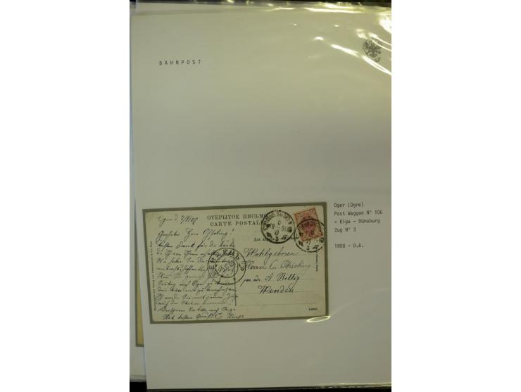 BAHNPOST: 1870/1914, sehr interessante Sammlung von über 110 Briefen und Karten, dabei viele verschiedene Strecken und Stempe