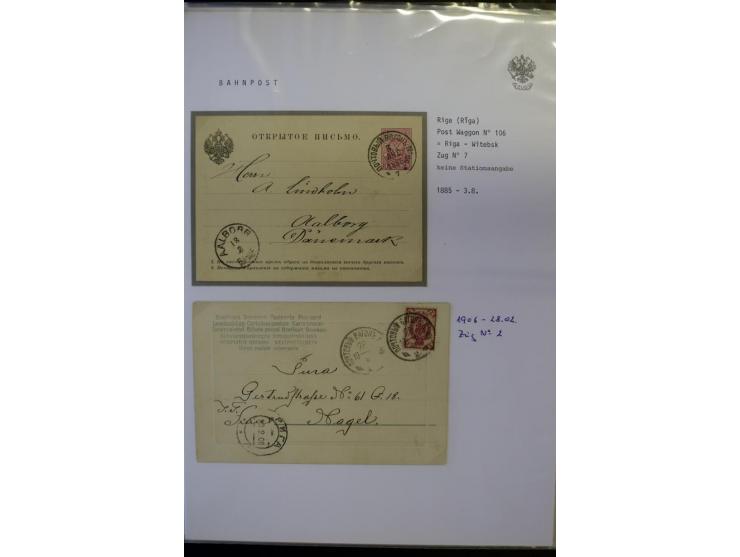 BAHNPOST: 1870/1914, sehr interessante Sammlung von über 110 Briefen und Karten, dabei viele verschiedene Strecken und Stempe