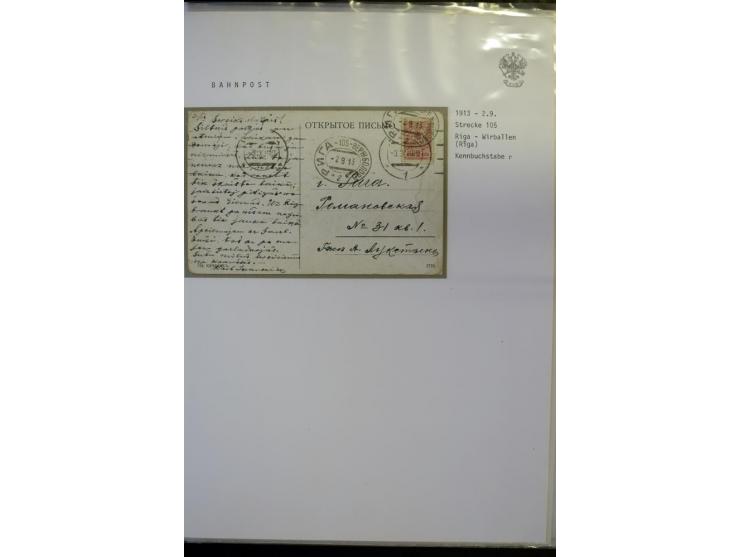 BAHNPOST: 1870/1914, sehr interessante Sammlung von über 110 Briefen und Karten, dabei viele verschiedene Strecken und Stempe