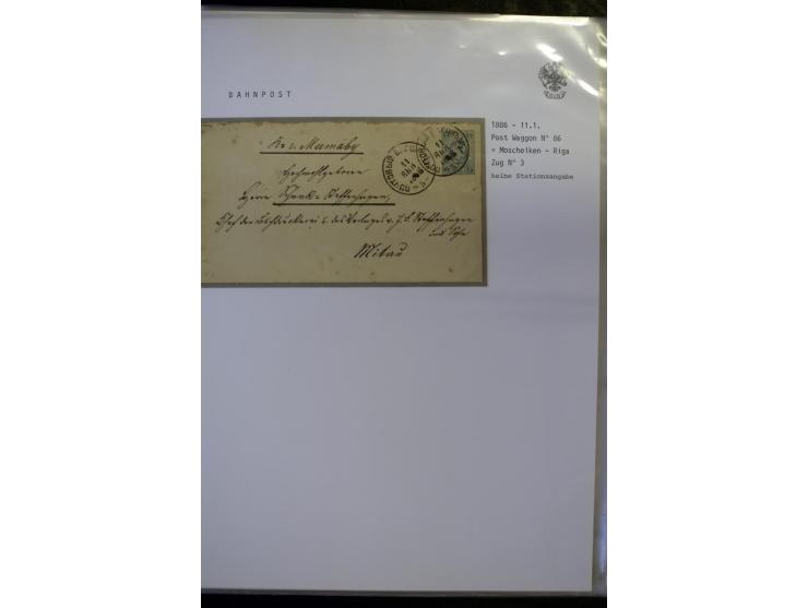 BAHNPOST: 1870/1914, sehr interessante Sammlung von über 110 Briefen und Karten, dabei viele verschiedene Strecken und Stempe