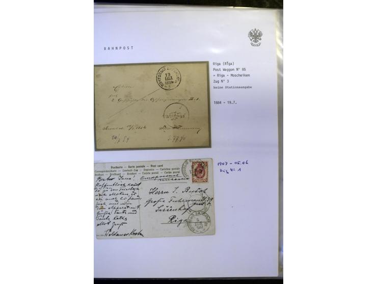 BAHNPOST: 1870/1914, sehr interessante Sammlung von über 110 Briefen und Karten, dabei viele verschiedene Strecken und Stempe