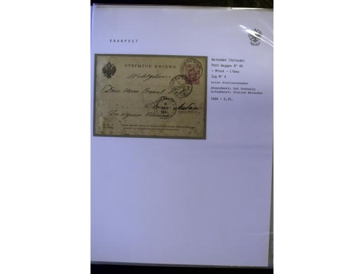 BAHNPOST: 1870/1914, sehr interessante Sammlung von über 110 Briefen und Karten, dabei viele verschiedene Strecken und Stempe