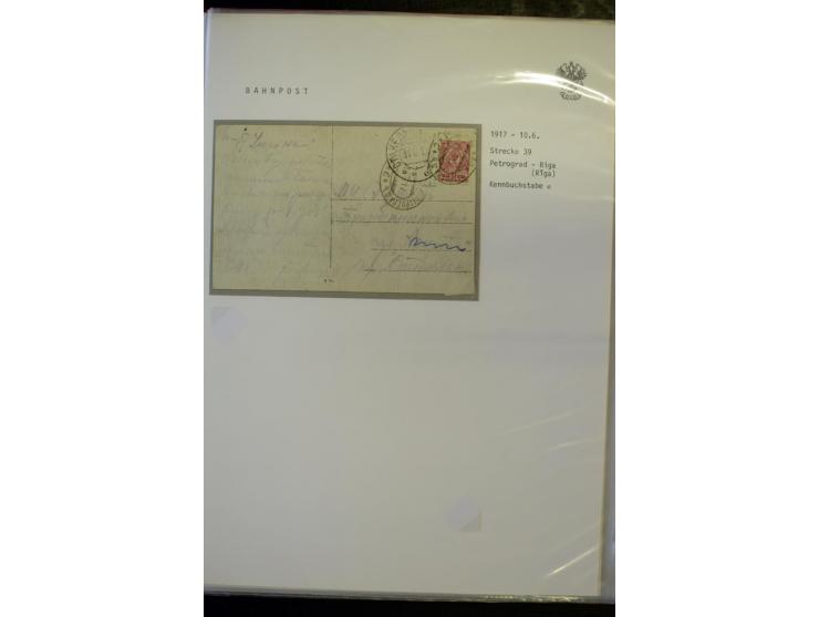BAHNPOST: 1870/1914, sehr interessante Sammlung von über 110 Briefen und Karten, dabei viele verschiedene Strecken und Stempe