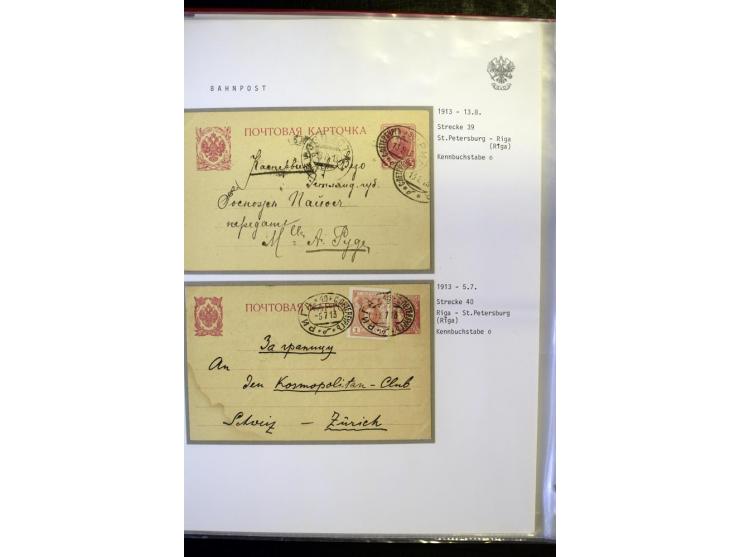 BAHNPOST: 1870/1914, sehr interessante Sammlung von über 110 Briefen und Karten, dabei viele verschiedene Strecken und Stempe