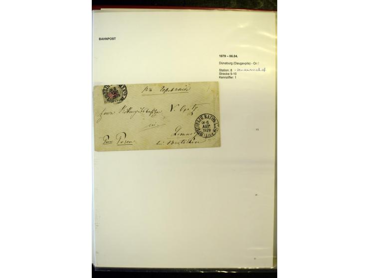 BAHNPOST: 1870/1914, sehr interessante Sammlung von über 110 Briefen und Karten, dabei viele verschiedene Strecken und Stempe