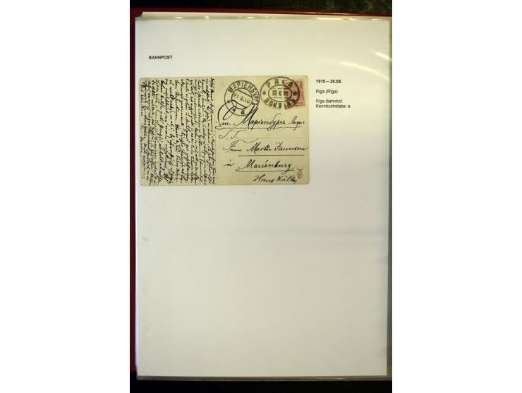 BAHNPOST: 1870/1914, sehr interessante Sammlung von über 110 Briefen und Karten, dabei viele verschiedene Strecken und Stempe