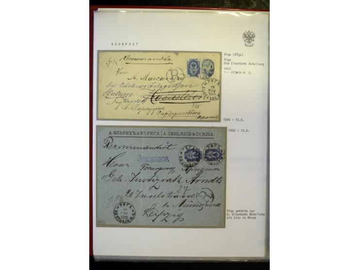 BAHNPOST: 1870/1914, sehr interessante Sammlung von über 110 Briefen und Karten, dabei viele verschiedene Strecken und Stempe