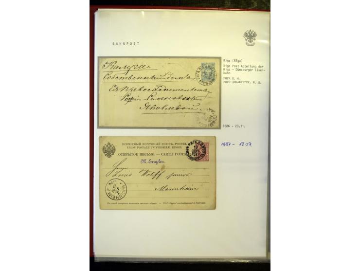 BAHNPOST: 1870/1914, sehr interessante Sammlung von über 110 Briefen und Karten, dabei viele verschiedene Strecken und Stempe