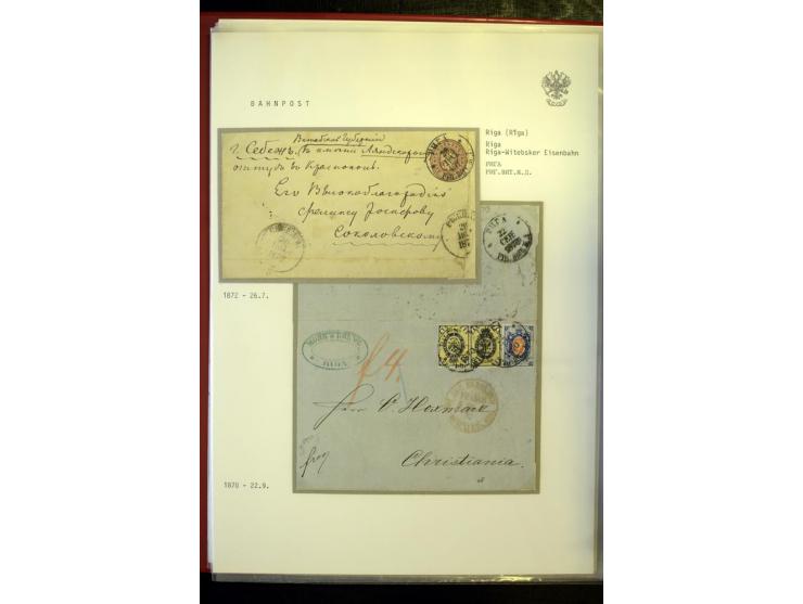 BAHNPOST: 1870/1914, sehr interessante Sammlung von über 110 Briefen und Karten, dabei viele verschiedene Strecken und Stempe