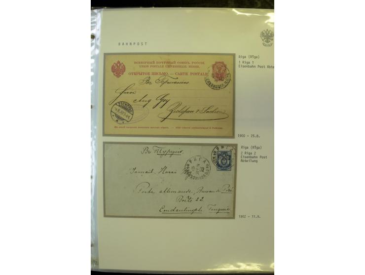 BAHNPOST: 1870/1914, sehr interessante Sammlung von über 110 Briefen und Karten, dabei viele verschiedene Strecken und Stempe