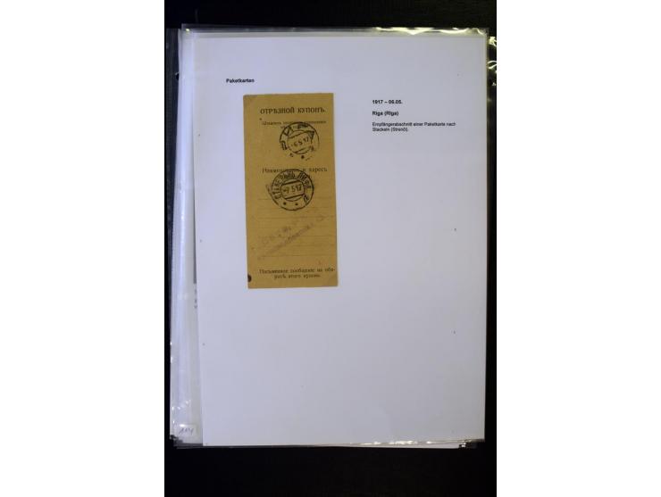 BESONDERHEITEN: 1874/1917, 7 Briefe und Karten, dabei u.a. ein Brief Deutsches Reich Mi.-Nr. 19 und 22 auf Brief nach Mitau, 
