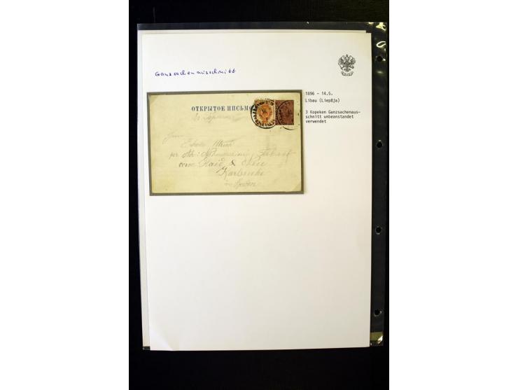 BESONDERHEITEN: 1874/1917, 7 Briefe und Karten, dabei u.a. ein Brief Deutsches Reich Mi.-Nr. 19 und 22 auf Brief nach Mitau, 