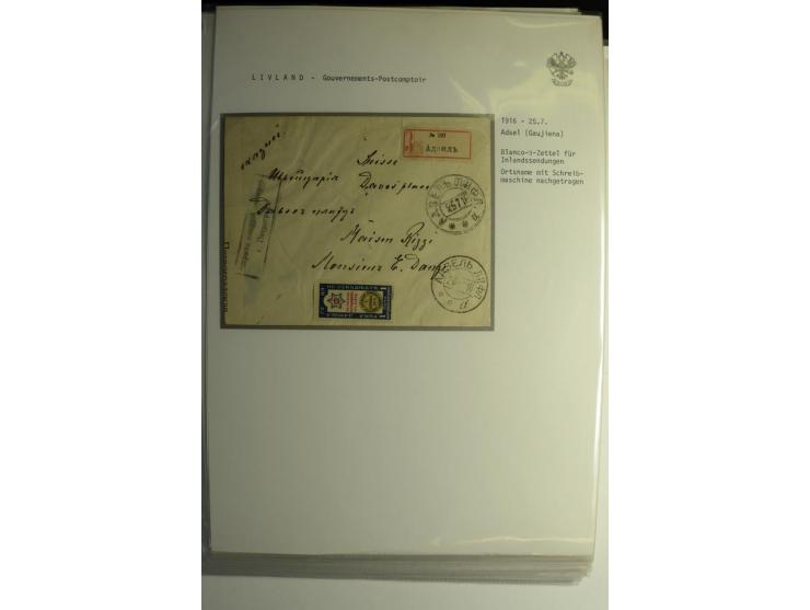GOUVERNEMENTS-POSTCOMPTOIR: 1888/1917, Livland/Kurland/Witebsk, umfangreiche Sammlung von über 200 Briefen und Karten, dabei 